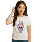Camisetas Labubu Infantil Com Estampa Colorida E Pelúcia Divertida Ursinho Monstros Delicados