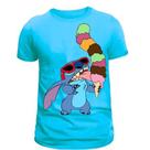Camisetas Masculina Feminina Personalizadas Personagens Lilo e Stitch sorvete100% Algodão Camisetas Masculina Feminina Personalizadas Personagens Lilo e Stitch sorvete100% Algodão