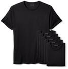 Camisetas masculinas Amazon Essentials de gola redonda, pacote com 6 pretas