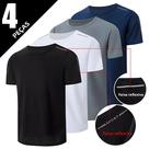 Camisetas Masculinas De Secagem Rápida Com Gradiente, Pacote Com 4 Peças, Tamanhos Variados, Roupas Camisetas Masculinas De Secagem Rápida Com Gradiente, Pacote Com 4 Peças, Tamanhos Variados, Roupas