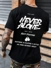 Camisetas Masculinas Verão Moda Academia Algodão Never Alone Camisetas Masculinas Verão Moda Academia Algodão Never Alone