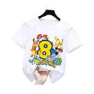Camisetas Pikachu Para Crianças 2026, Números De Aniversário De Pokémon 1-9 Impressos, Camisetas De Camisetas Pikachu Para Crianças 2026, Números De Aniversário De Pokémon 1-9 Impressos, Camisetas De