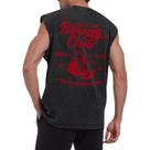 Camisetas regatas Reuseket Boxing Club estampadas sem mangas masculinas pretas Camisetas regatas Reuseket Boxing Club estampadas sem mangas masculinas pretas