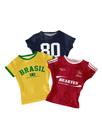 Camisetas RoseSeek para meninas, pacotes com 3 camisetas estampadas, férias, 9 anos