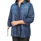 Camisete Feminino Doce Brisa Manga 3/4 Bolinhas Plus Size