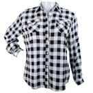 Camisete Xadrez Clássico Amarração na Manga Dois Bolsos Frontais com Elastano Camisete Xadrez Clássico Amarração na Manga Dois Bolsos Frontais com Elastano