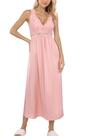 Camisola ALCEA ROSEA de seda de cetim com renda para mulheres rosa XXL