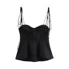 Camisola Branca Com Alças E Renda, Sem Mangas, Ajuste Slim, Top Sexy Y2K Para Mulheres