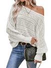 Camisola Cakulo Off The Shoulder, outono de 2024, branca, L, feminina
