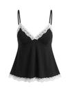 Camisola Cami sem mangas listrada com alça espaguete