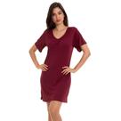 Camisola Curta com Renda Vinho Sepie 1001 Liganete Camisola Curta com Renda Vinho Sepie 1001 Liganete