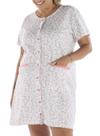 Camisola Curta Pzama 090250 Feminina Plus Size Com Botões e Bolsos Algodão T. 50/54