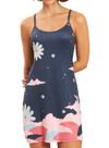 Camisola Curta Recco B0179 Feminina Alças Finas Estampada Poliéster T. 40/46