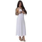 Camisola de Amamentação Longa de Microfibra Light e Renda