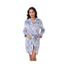 Camisola De Flanela Com Estampa De Coração Para Mulheres, Dupla Face, Longa, De Pelúcia Jacquard