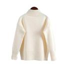 Camisola de Gola Alta de Caxemira Feminina - Pulôver Casual para Outono/Inverno