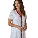 Camisola de Malha Aberta na Frente Vestido Amamentação Cirurgia