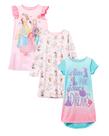 Camisola Disney Girls' Princess, pacote com 3, GIRLS RULE 2