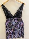 Camisola estampada com renda