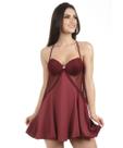 Camisola Fascine IMI Lingerie Renda com Bojo e Calcinha em Microfibra Sensual