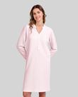 Camisola Feminina Cetim Manga Longa Confortável Rosa Lohe