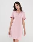 Camisola Feminina Curta Modal Cetim Rosa Claro Lohe