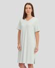 Camisola Feminina de Cetim com Renda Manga Curta Verde Lohe