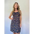 Camisola Feminina Estampada em Microfibra com Detalhe em Renda Confortável Sensual