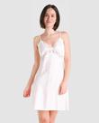 Camisola Feminina Jacquard com Renda Marfim Lohe