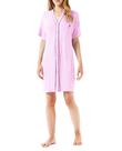 Camisola Feminina Macia com Estampa de Corações Manga Curta Rosa Lohe