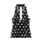 Camisola Feminina Sem Mangas Com Estampa De Poá, Decote Halter, Costas Abertas, Estilo Corpete Sexy