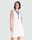 Camisola Feminina Sem Mangas Macia com Estampa de Bolinhas Azul Marinho Lohe