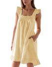 Camisola Flygo Cotton Ruffle, pijamas, vestido doméstico feminino Camisola Flygo Cotton Ruffle, pijamas, vestido doméstico feminino