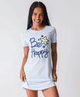 Camisola Manga Curta Estampa Frase Marisa Azul-72032