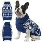 Camisola para cães AURUZA Christmas Turtleneck Blue S