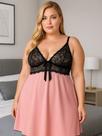 Camisola Plus Size com Detalhe em Renda - c8 SHEYLA