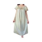 Camisola plus Size De Seda Gelada Com Renda E Decote Em V, Longa, Para Dormir E Usar Em Casa Camisola plus Size De Seda Gelada Com Renda E Decote Em V, Longa, Para Dormir E Usar Em Casa