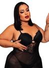 Camisola Plus Size- Em Tule Poá - Alta Qualidade