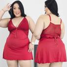 Camisola Plus Size Sem Bojo Renda Sexy Lingerie Sensual Luxo