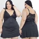 Camisola Plus Size Sem Bojo Renda Sexy Lingerie Sensual Luxo