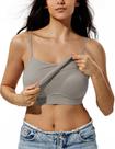 Camisola regata ZeroBound com sutiã de prateleira embutido cinza M feminino