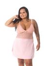 Camisola Sensual Plus Size de Renda Sem Bojo Linha Noite Pijama Verão