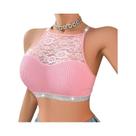 Camisola Sexy De Renda Floral Para Mulheres, Lingerie Respirável E Confortável, Top Para Festas