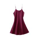 Camisola Sexy De Seda Satinada plus Size Para Mulheres, Sem Mangas, Decote Em V, Roupa De Dormir