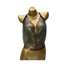 Camisola Sexy Feminina Com Strass, Top Corset Sem Costas, Moda Verão 2023, Peplum