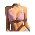 Camisola Sexy Feminina Sem Costas Respirável Com Botão Frontal Removível
