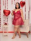 Camisola Sexy Plus Size- Conforto e qualidade- Acompanha Calcinha