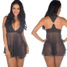Camisola Sexy Safira Preta Pimenta Sexy - Camisola Sensual