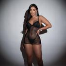 Camisola Tule e Calcinha Fio - Exclusiva SexShop