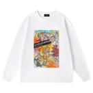 Camisolas masculinas DSQ, pulôveres quentes, gola redonda, suéteres longos